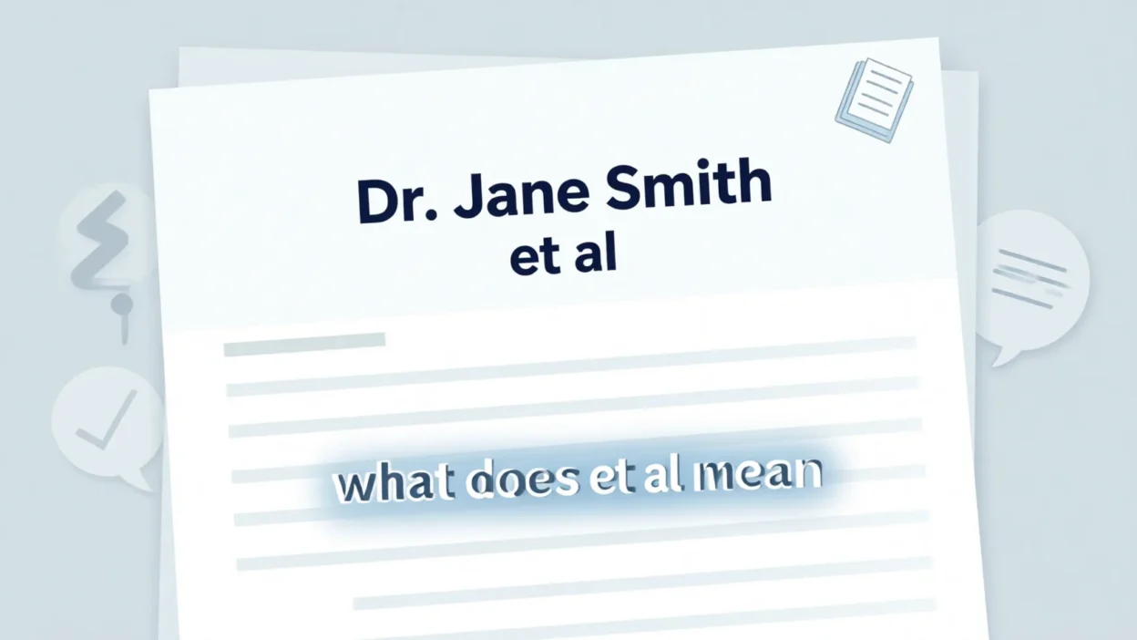 what does et al mean