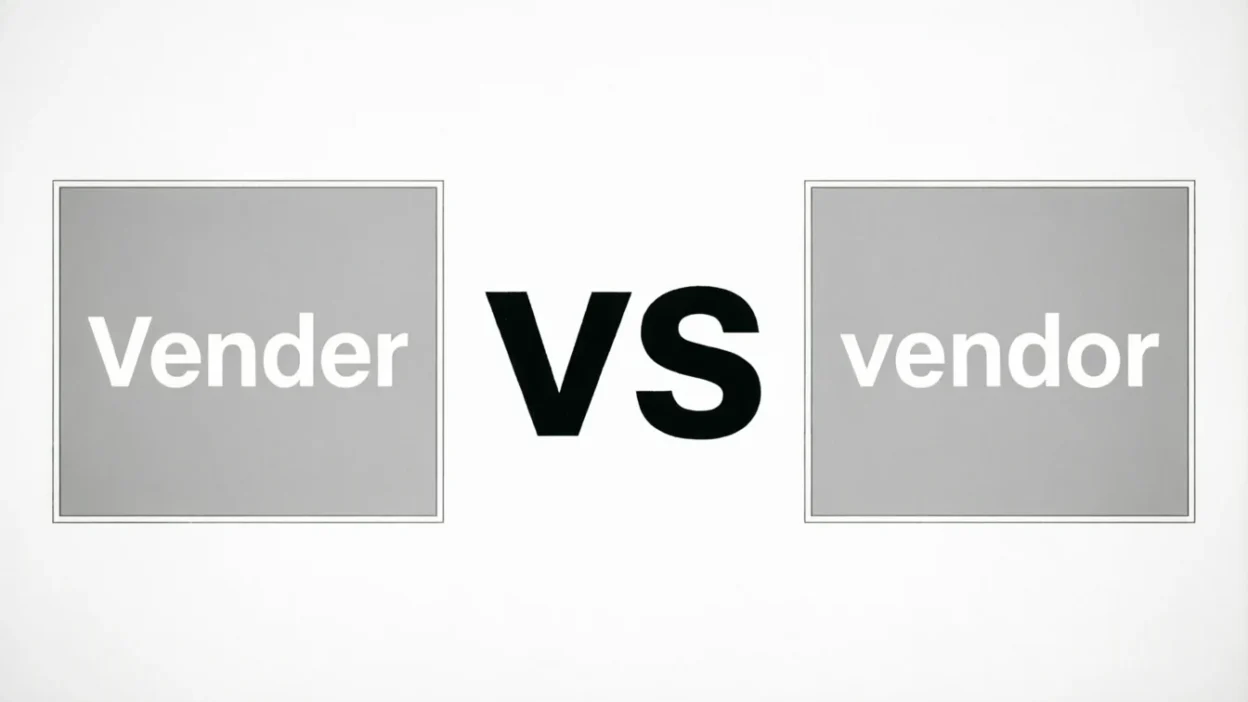 Vender vs Vendor