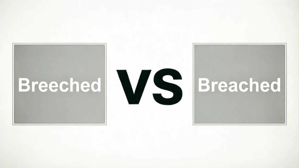 Breeched vs Breached