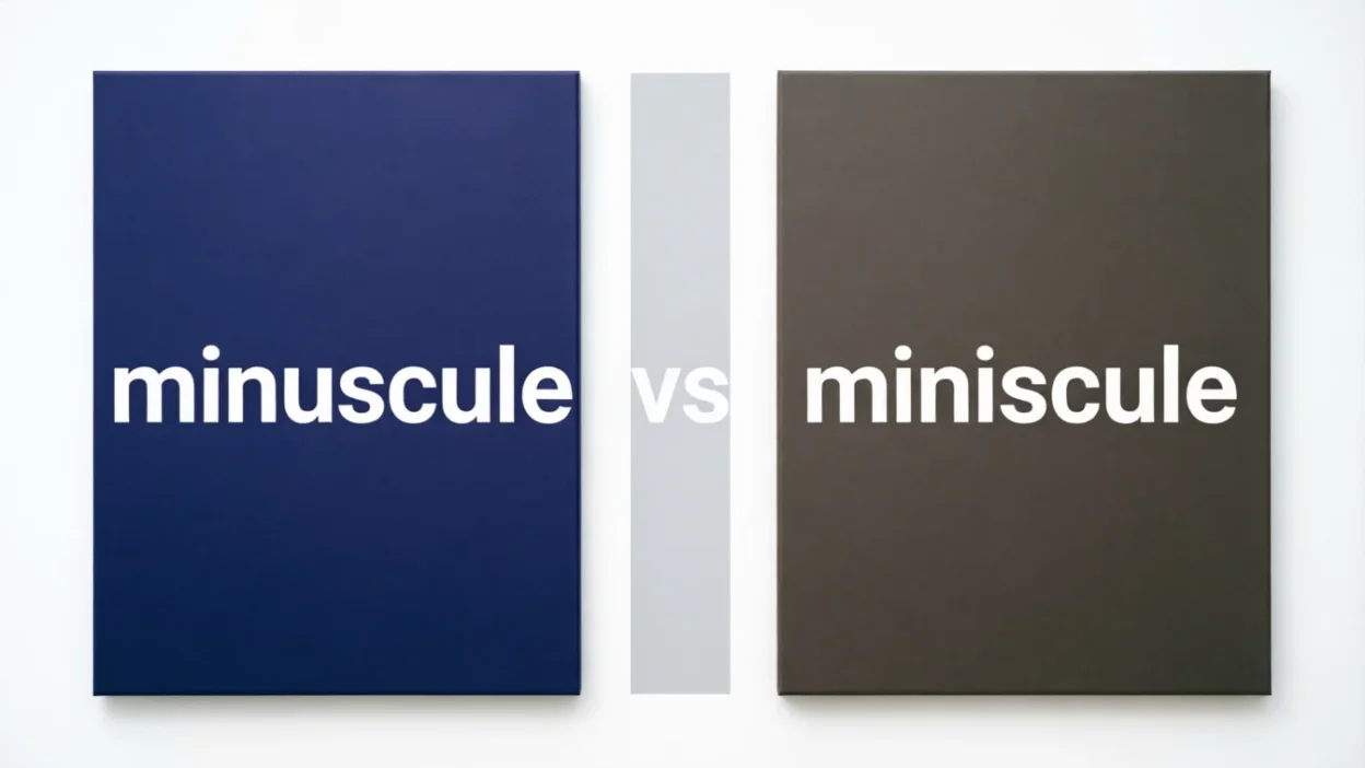 Minuscule vs Miniscule