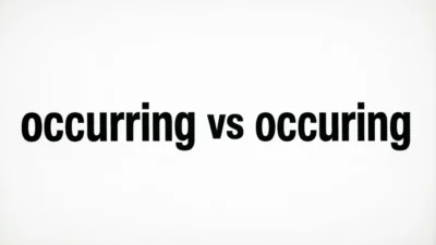 Occurring vs Occuring