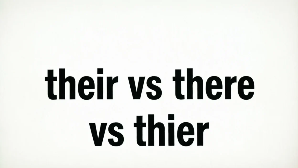 Thier vs Their vs There
