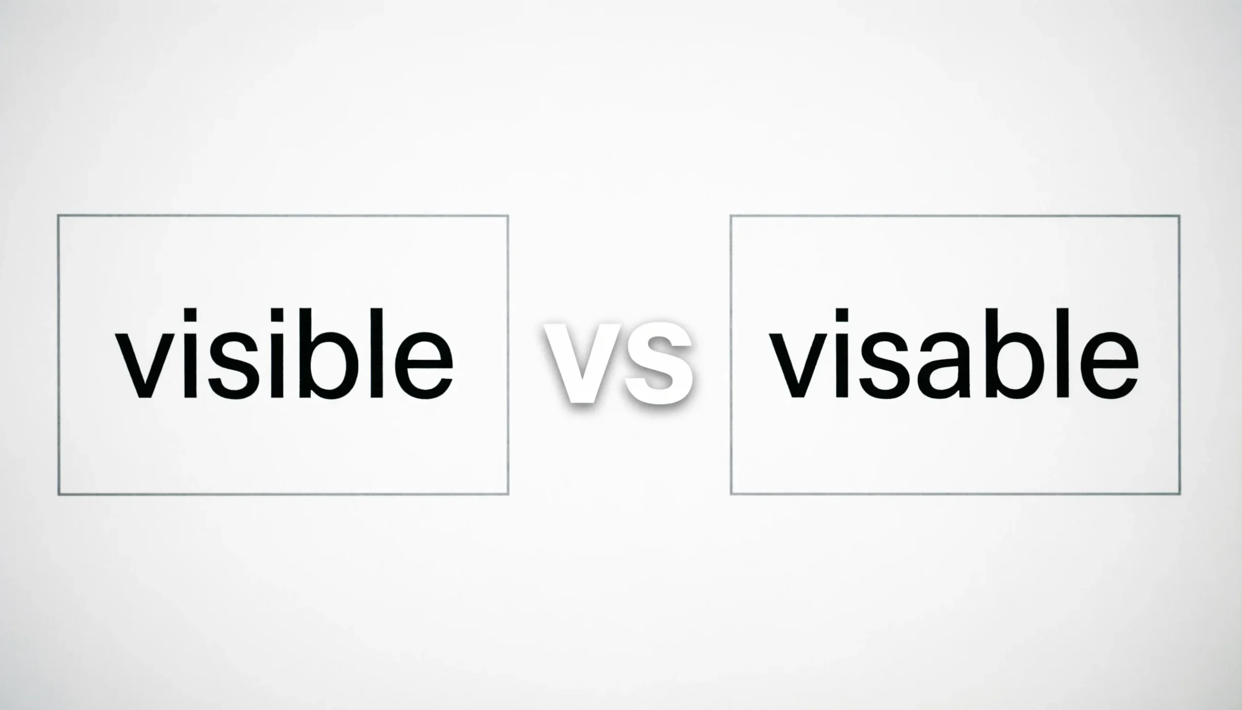 Visible or Visable: Which Spelling Is Correct and Why It Matters