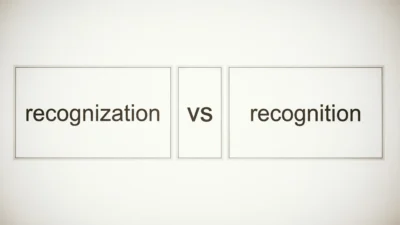 Recognization vs Recognition