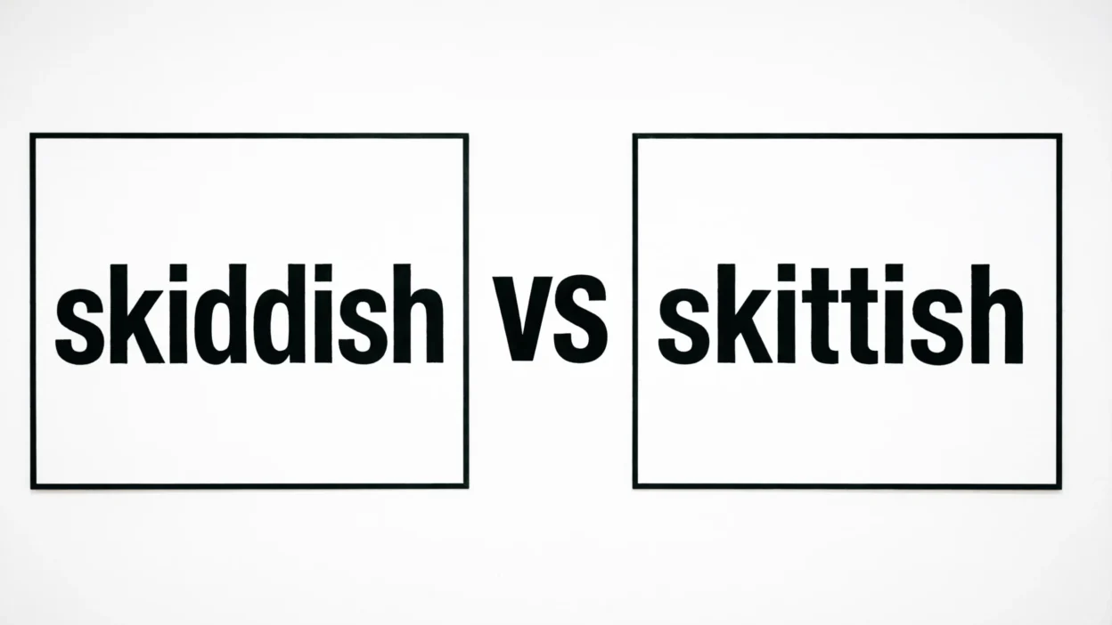 Skiddish vs Skittish