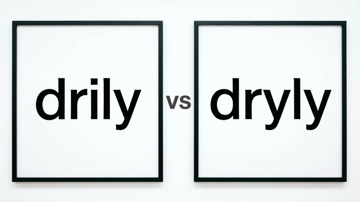 Drily vs Dryly