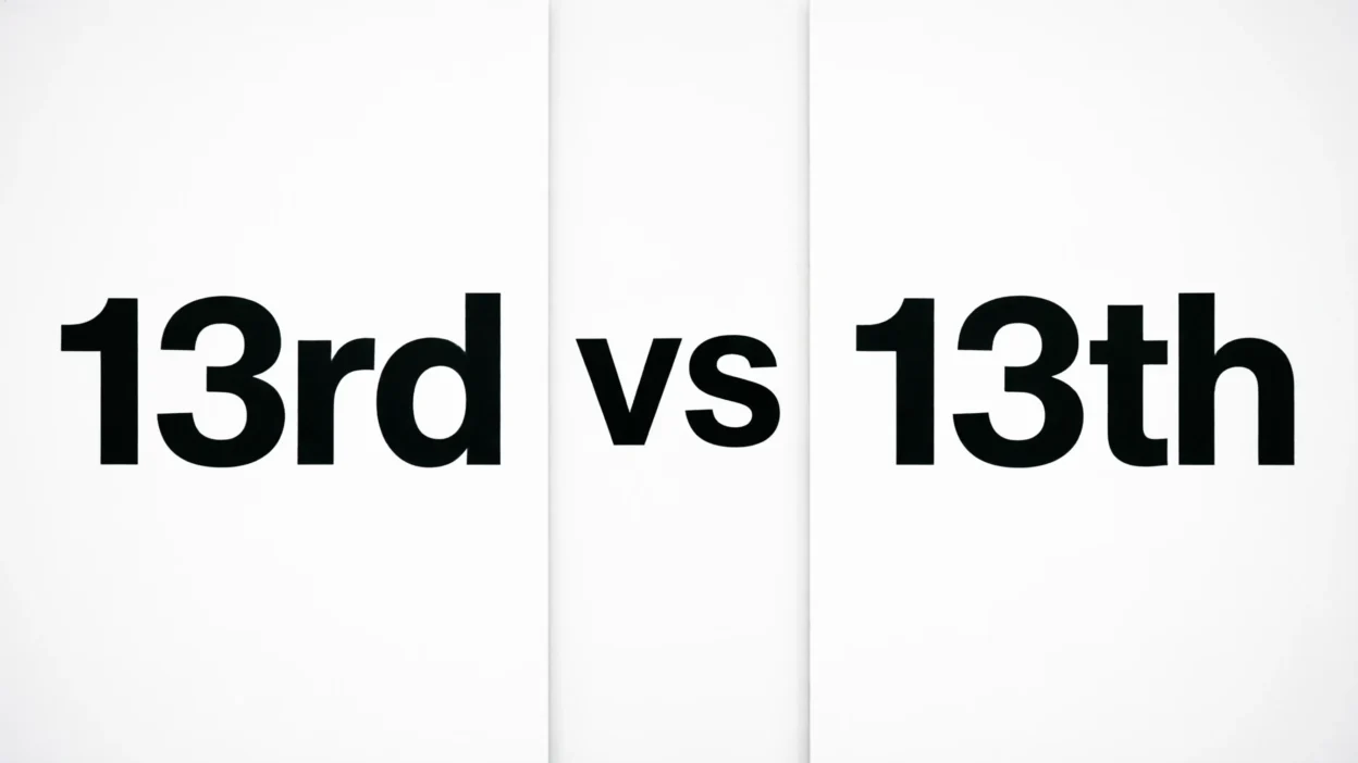 13rd vs 13th