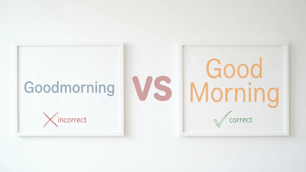 Goodmorning vs Good Morning