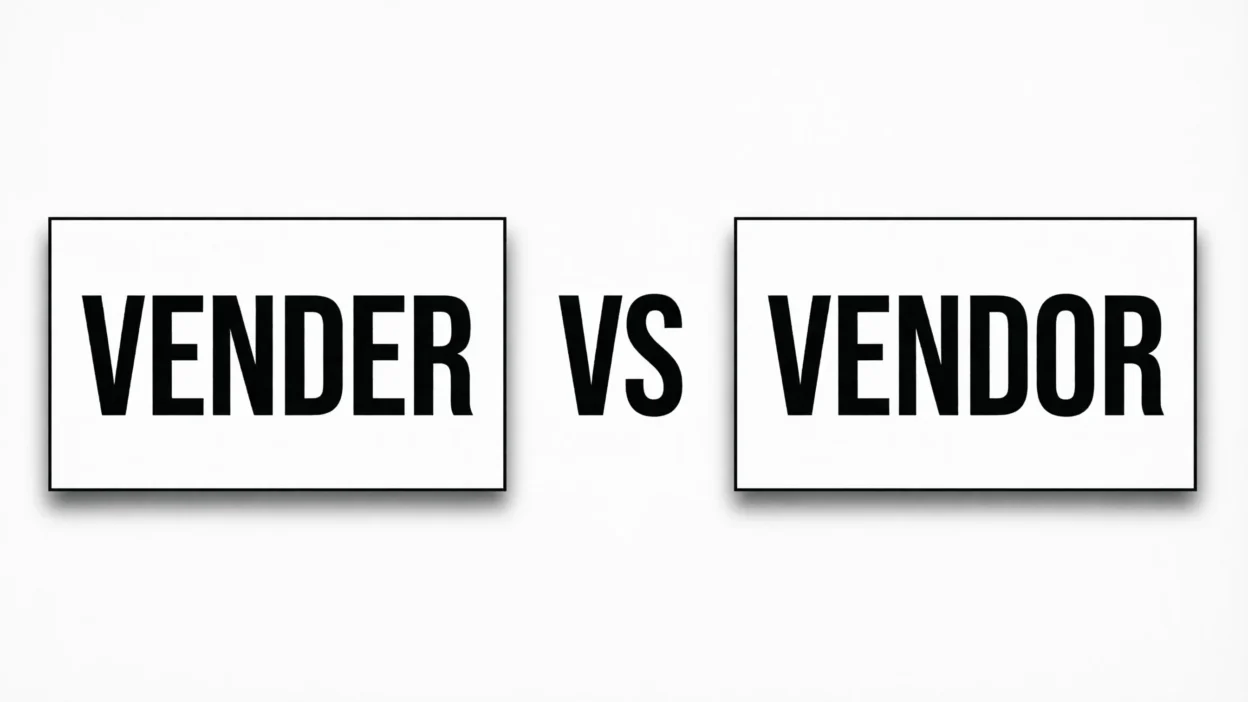 Vender vs Vendor