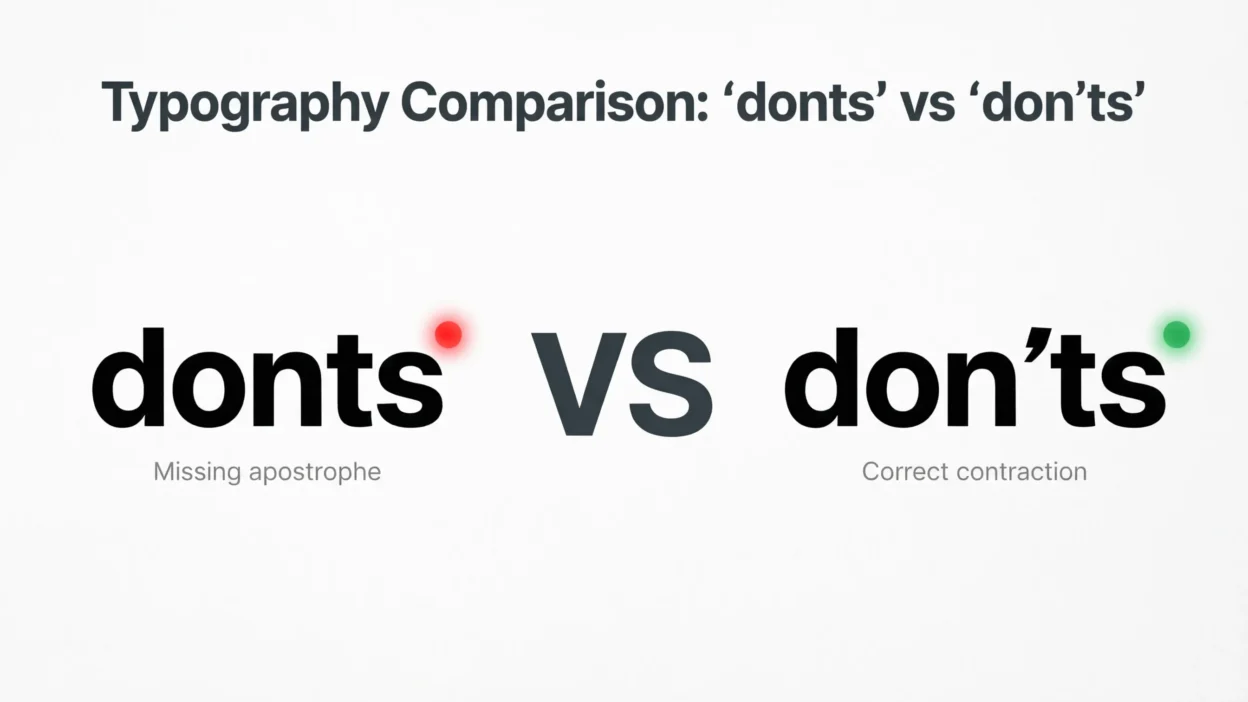donts or don’ts
