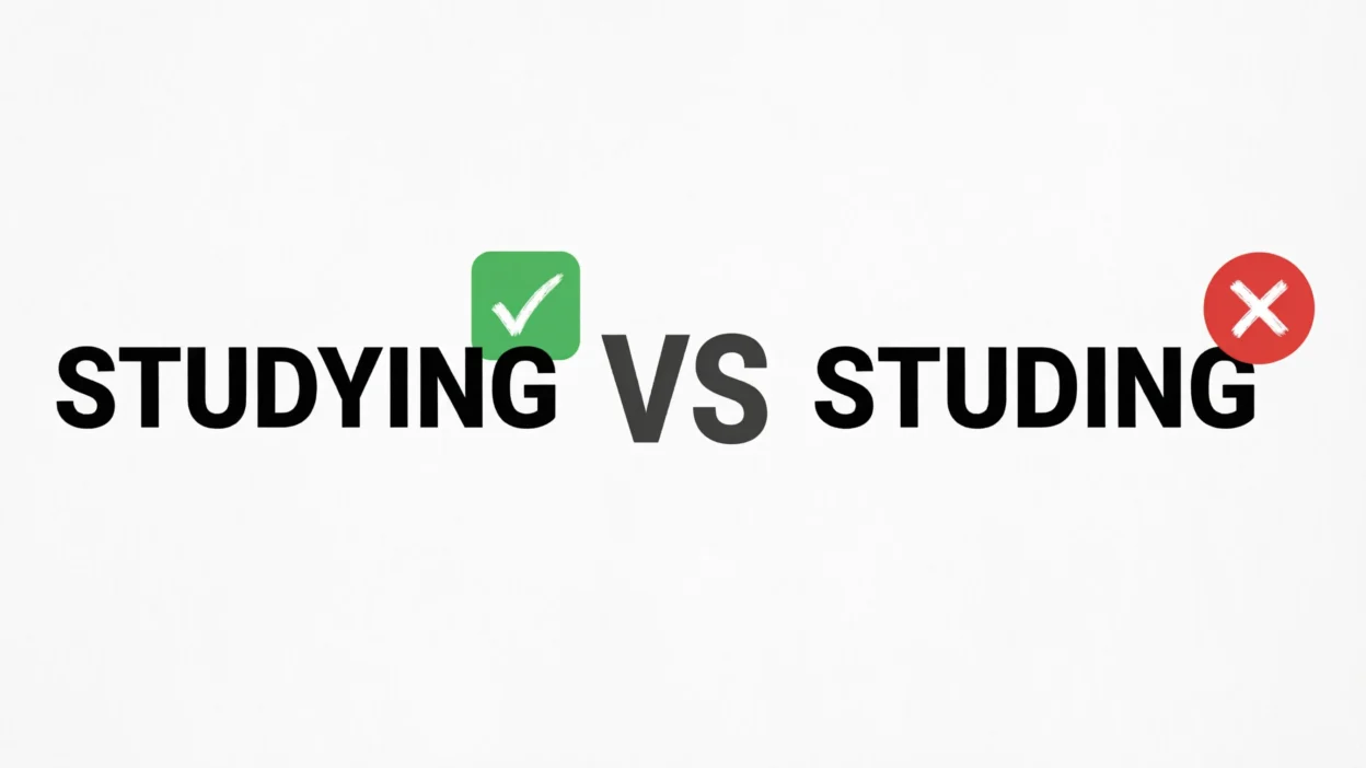 studying vs studing