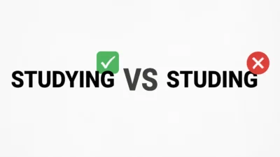 studying vs studing