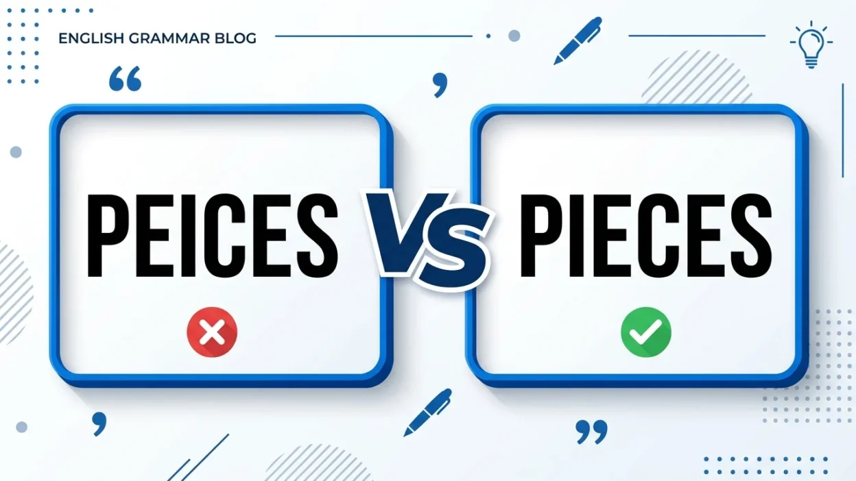 peices vs pieces