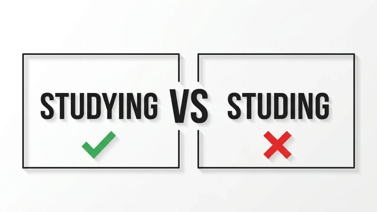 studying vs studing