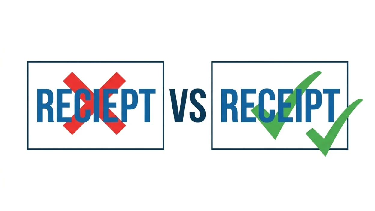 receipt or reciept