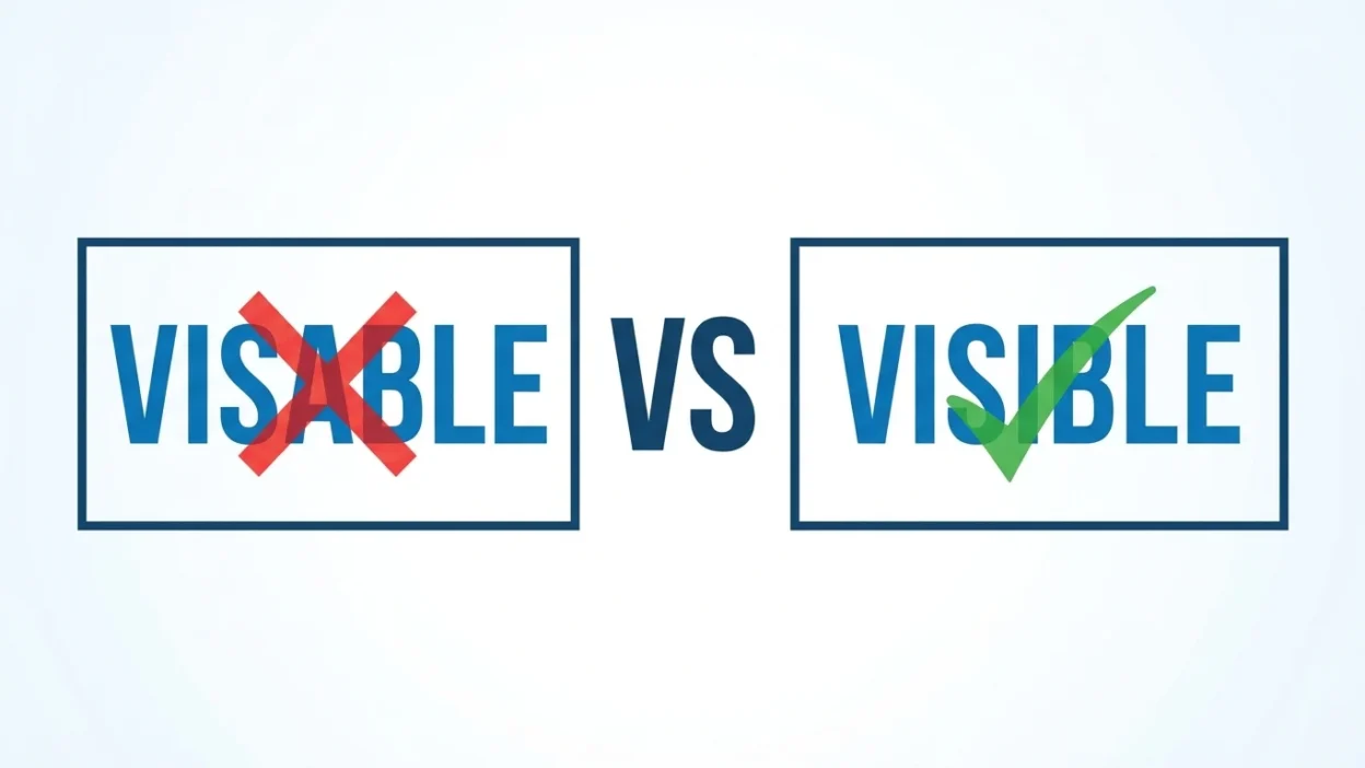 visible or visable