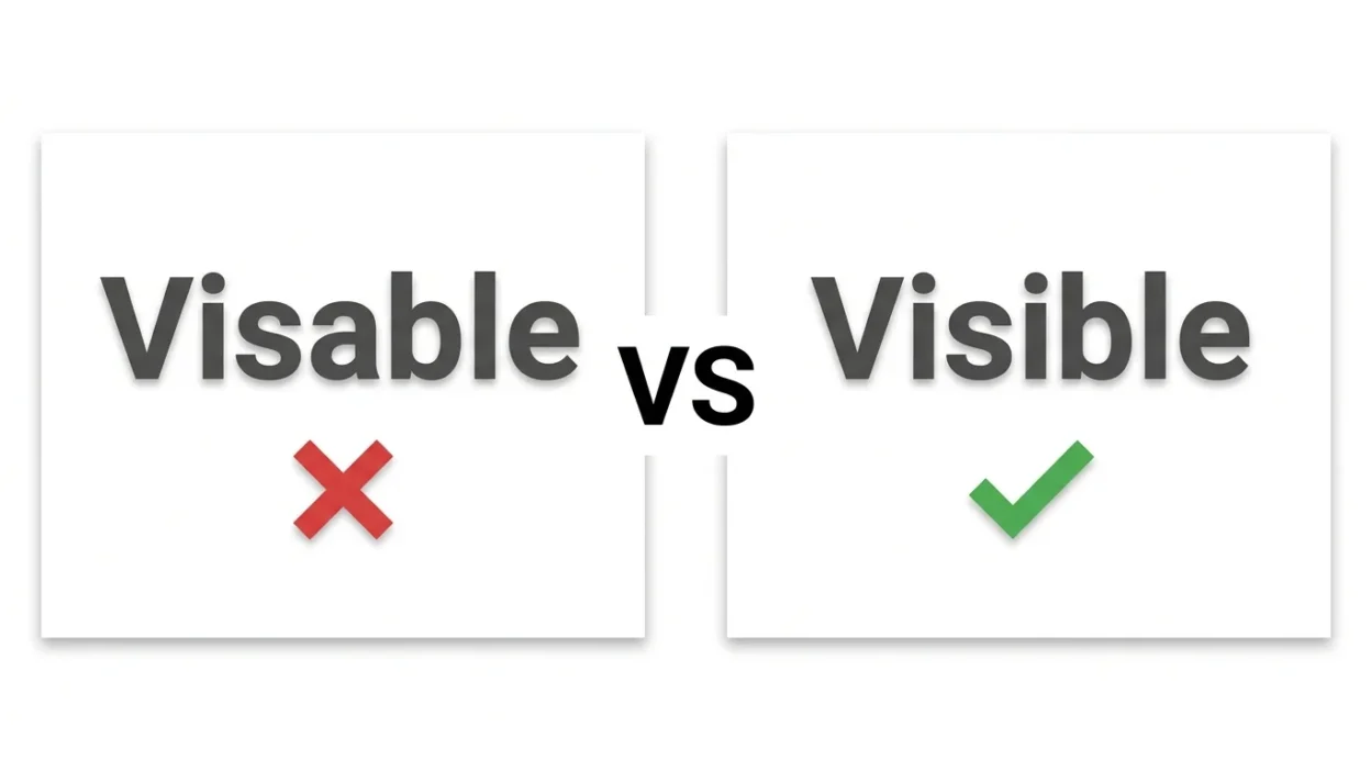 visable vs visible